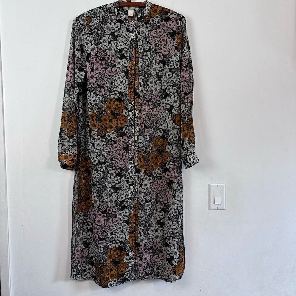 H&M Floral Sheer Button Up Tunic - Picture 4 of 11